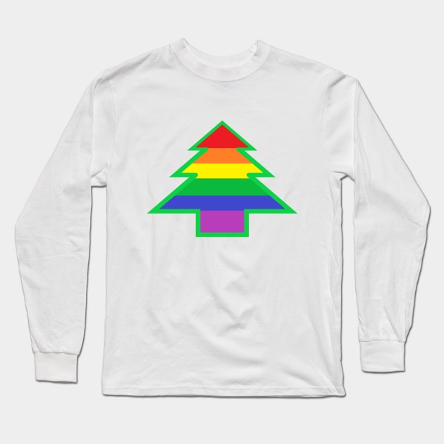 Homosexual/Homoromantic/Gay/Rainbow Pride: Christmas Tree Long Sleeve T-Shirt by DisneyFanatic23